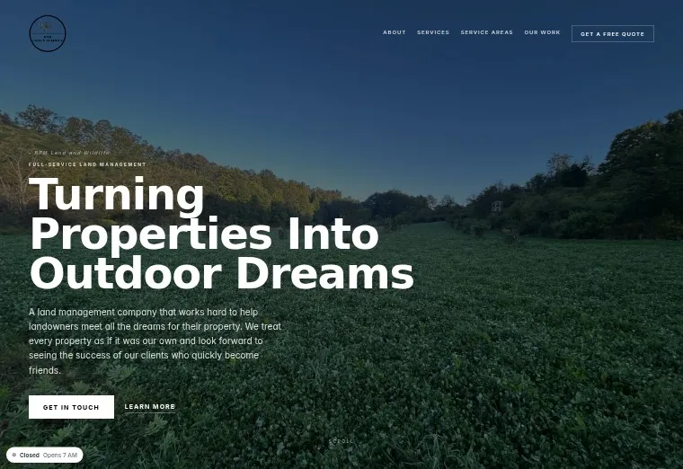 RPM Land and Wildlife website